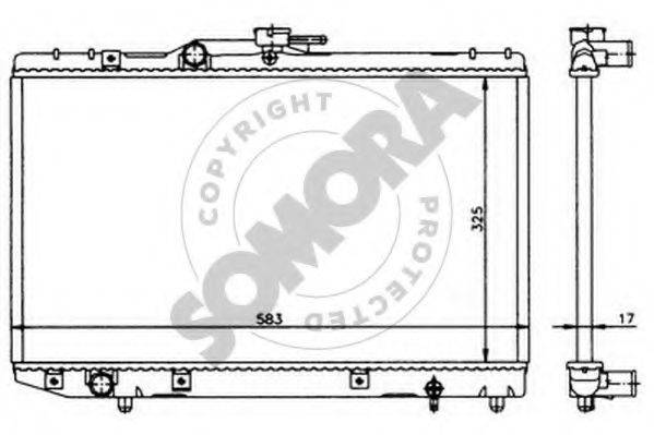 SOMORA 310040 Радіатор, охолодження двигуна