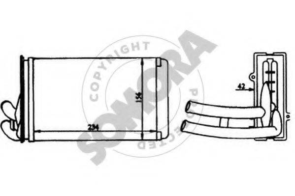 SOMORA 021150 Теплообмінник, опалення салону