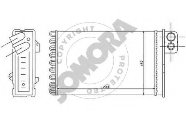 SOMORA 052350 Теплообмінник, опалення салону