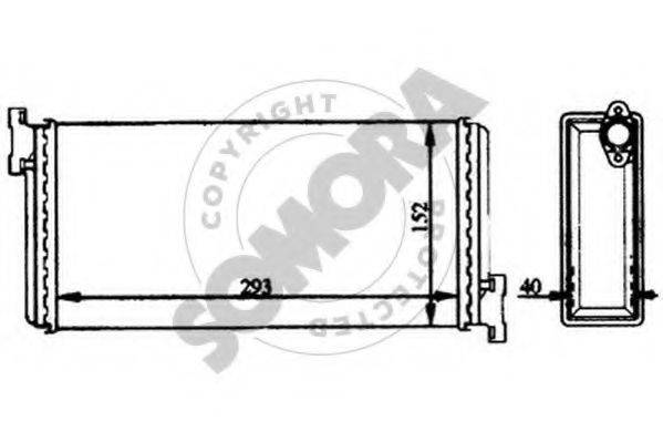 SOMORA 171150 Теплообмінник, опалення салону