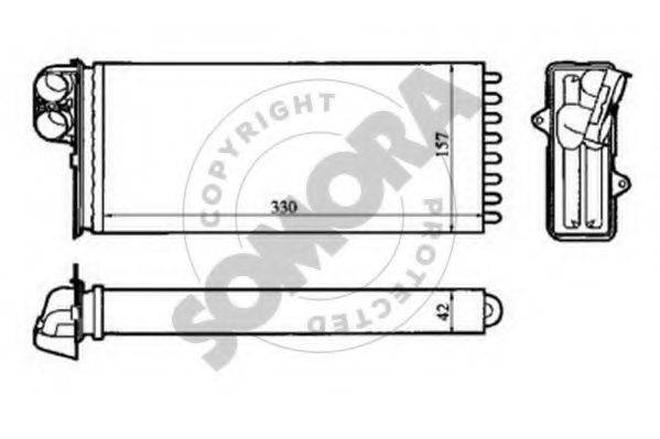 SOMORA 245550 Теплообмінник, опалення салону