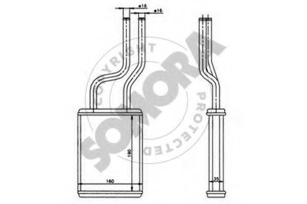 SOMORA 319050 Теплообмінник, опалення салону