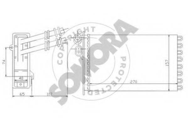 SOMORA 350950 Теплообмінник, опалення салону