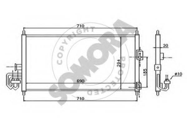 SOMORA 193460 Конденсатор, кондиціонер