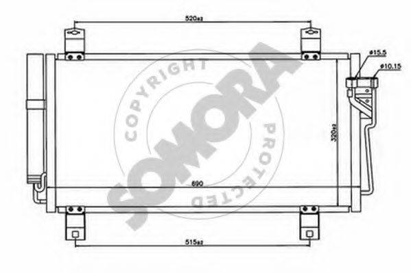 SOMORA 161360 Конденсатор, кондиціонер