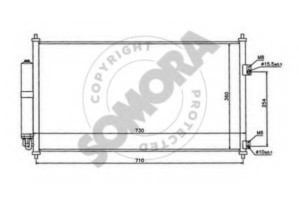 SOMORA 195560B Конденсатор, кондиціонер