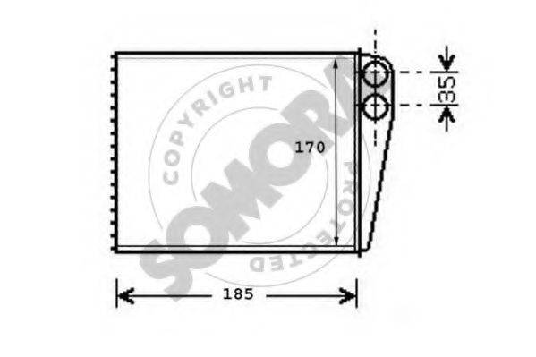SOMORA 040150 Теплообмінник, опалення салону
