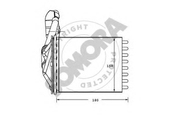 SOMORA 080550 Теплообмінник, опалення салону