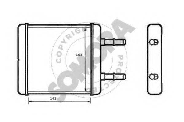 SOMORA 131250 Теплообмінник, опалення салону