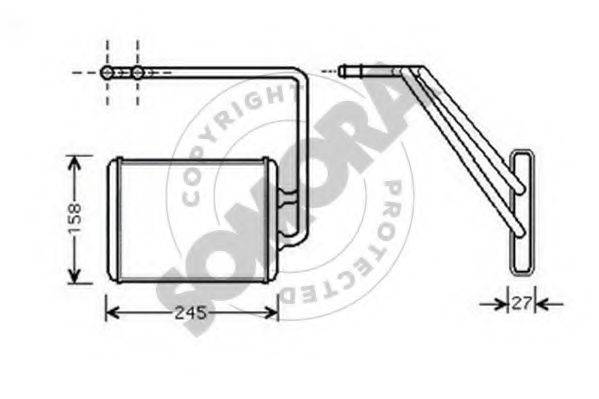 SOMORA 132250 Теплообмінник, опалення салону