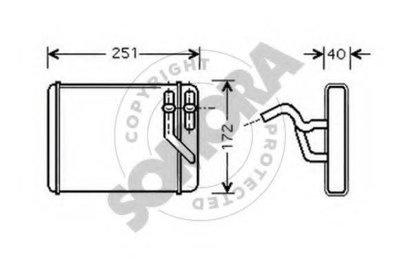 SOMORA 137050 Теплообмінник, опалення салону