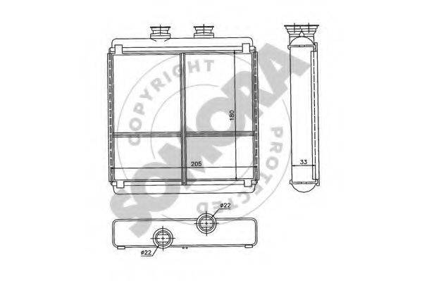 SOMORA 171450 Теплообмінник, опалення салону