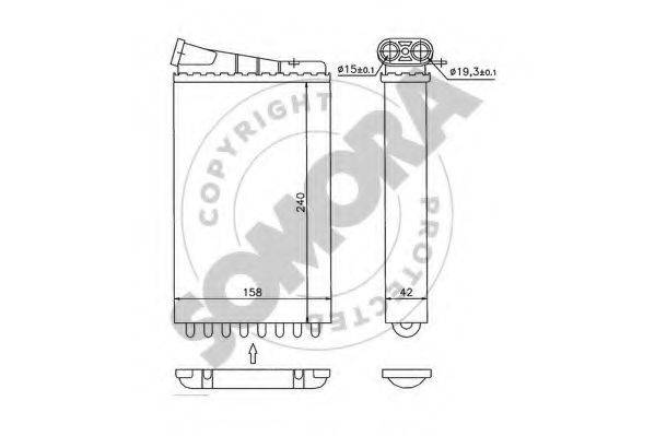 SOMORA 213250 Теплообмінник, опалення салону