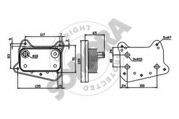 SOMORA 171365E масляний радіатор, моторне масло