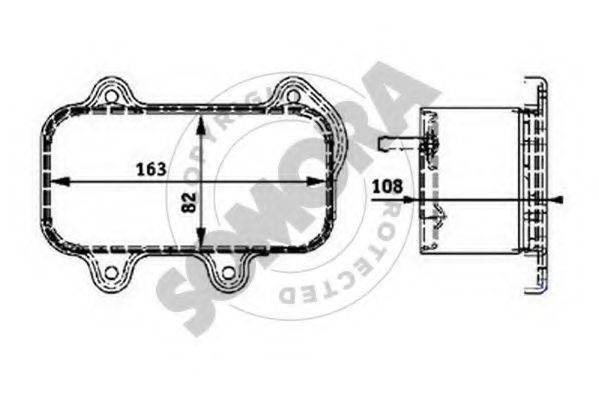 SOMORA 231065 масляний радіатор, моторне масло