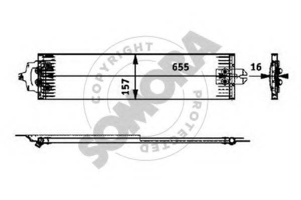 SOMORA 358566 масляний радіатор, моторне масло