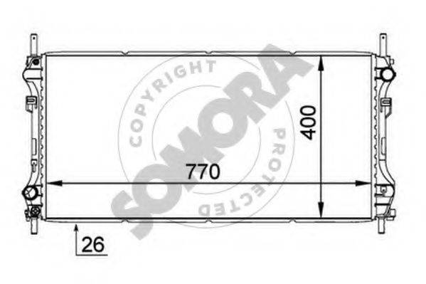 SOMORA 094440C Радіатор, охолодження двигуна