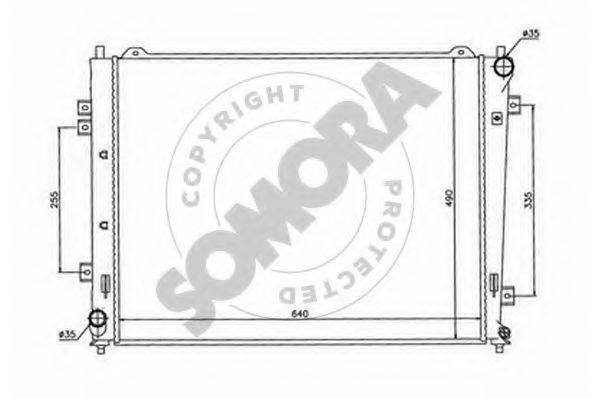 SOMORA 116240B Радіатор, охолодження двигуна