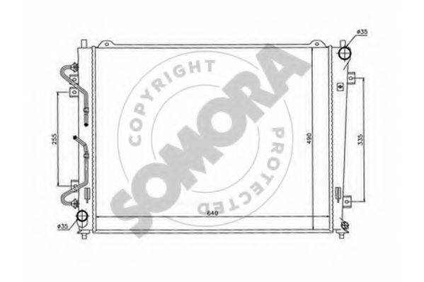 SOMORA 116240C Радіатор, охолодження двигуна