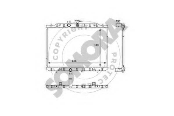 SOMORA 195640D Радіатор, охолодження двигуна