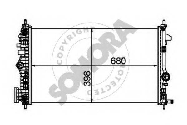 SOMORA 210840A Радіатор, охолодження двигуна