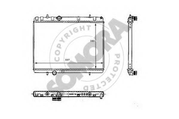 SOMORA 221340B Радіатор, охолодження двигуна