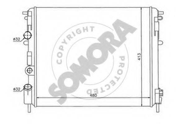 SOMORA 240940F Радіатор, охолодження двигуна