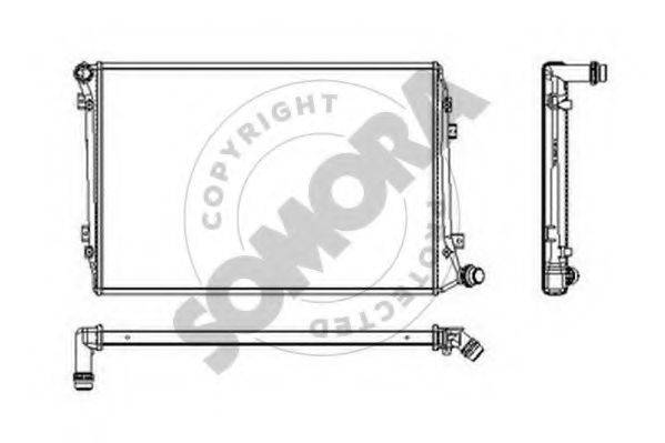 SOMORA 351040F Радіатор, охолодження двигуна