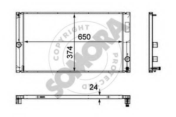 SOMORA 361440 Радіатор, охолодження двигуна