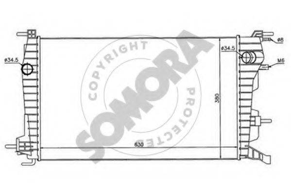 SOMORA 248040 Радіатор, охолодження двигуна