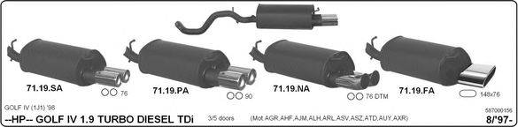 IMASAF 587000156 Система глушника для спортивного автомобіля