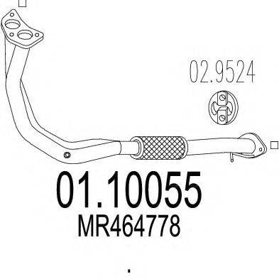 MTS 0110055 Труба вихлопного газу