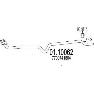 MTS 0110062 Труба вихлопного газу