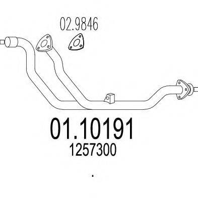 MTS 0110191 Труба вихлопного газу