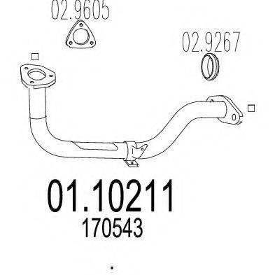MTS 0110211 Труба вихлопного газу