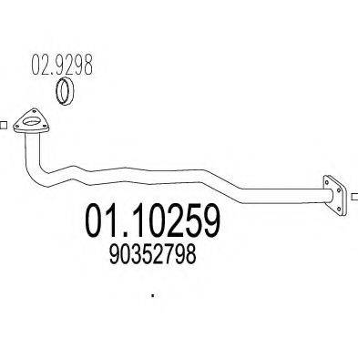 MTS 0110259 Труба вихлопного газу