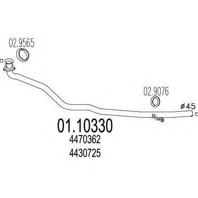 MTS 0110330 Труба вихлопного газу