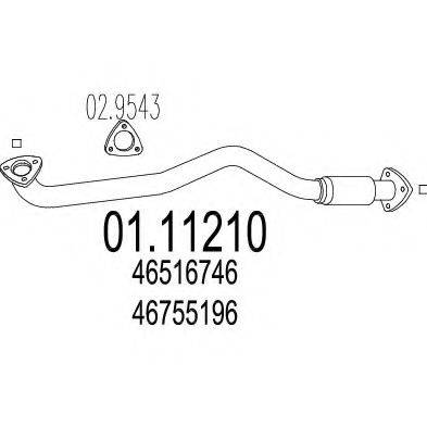 MTS 0111210 Труба вихлопного газу