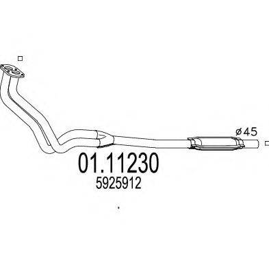 MTS 0111230 Труба вихлопного газу