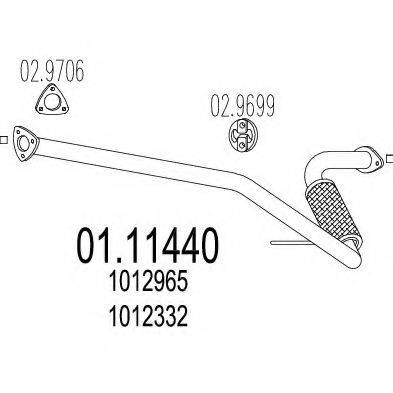 MTS 0111440 Труба вихлопного газу