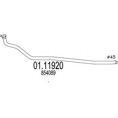 MTS 0111920 Труба вихлопного газу