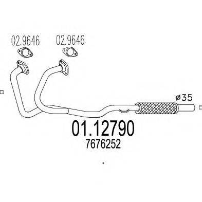 MTS 0112790 Труба вихлопного газу