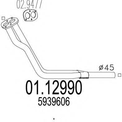 MTS 0112990 Труба вихлопного газу