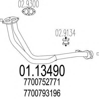 MTS 0113490 Труба вихлопного газу