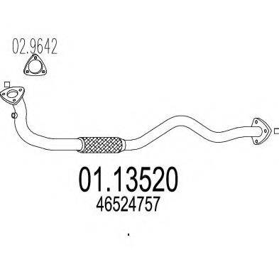 MTS 0113520 Труба вихлопного газу