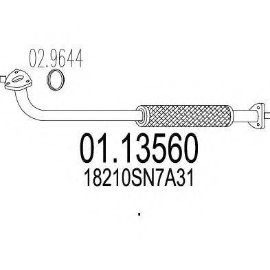 MTS 0113560 Труба вихлопного газу