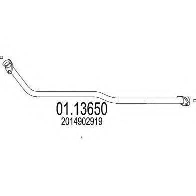 MTS 0113650 Труба вихлопного газу