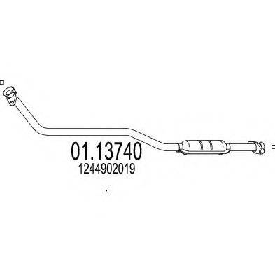 MTS 0113740 Труба вихлопного газу