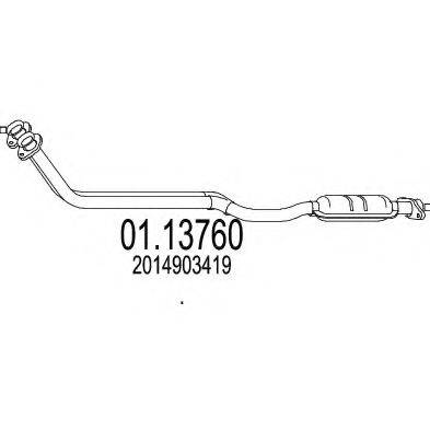 MTS 0113760 Труба вихлопного газу