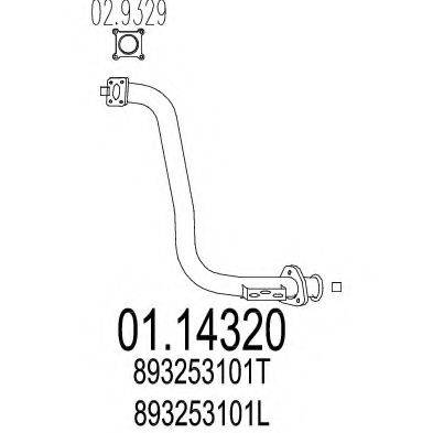 MTS 0114320 Труба вихлопного газу